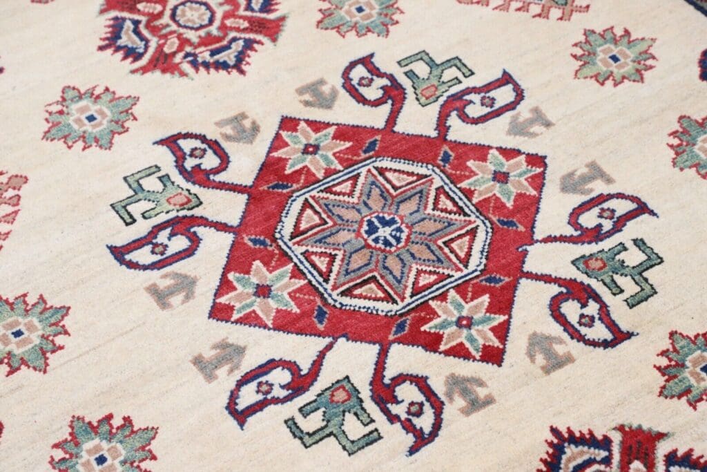 Orientteppich Kazak 202x150 cm Wolle handgeknüpft
