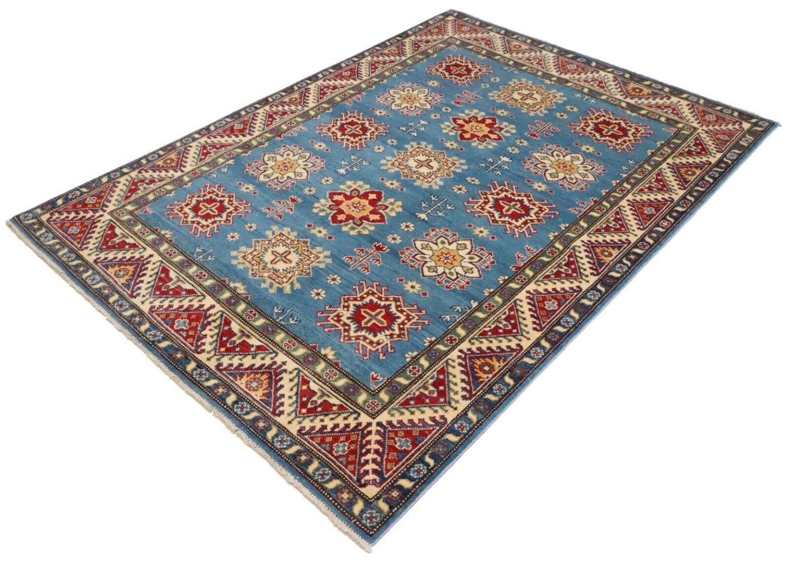 Orientteppich Kazak 207 x 147 cm Wolle handgeknüpft