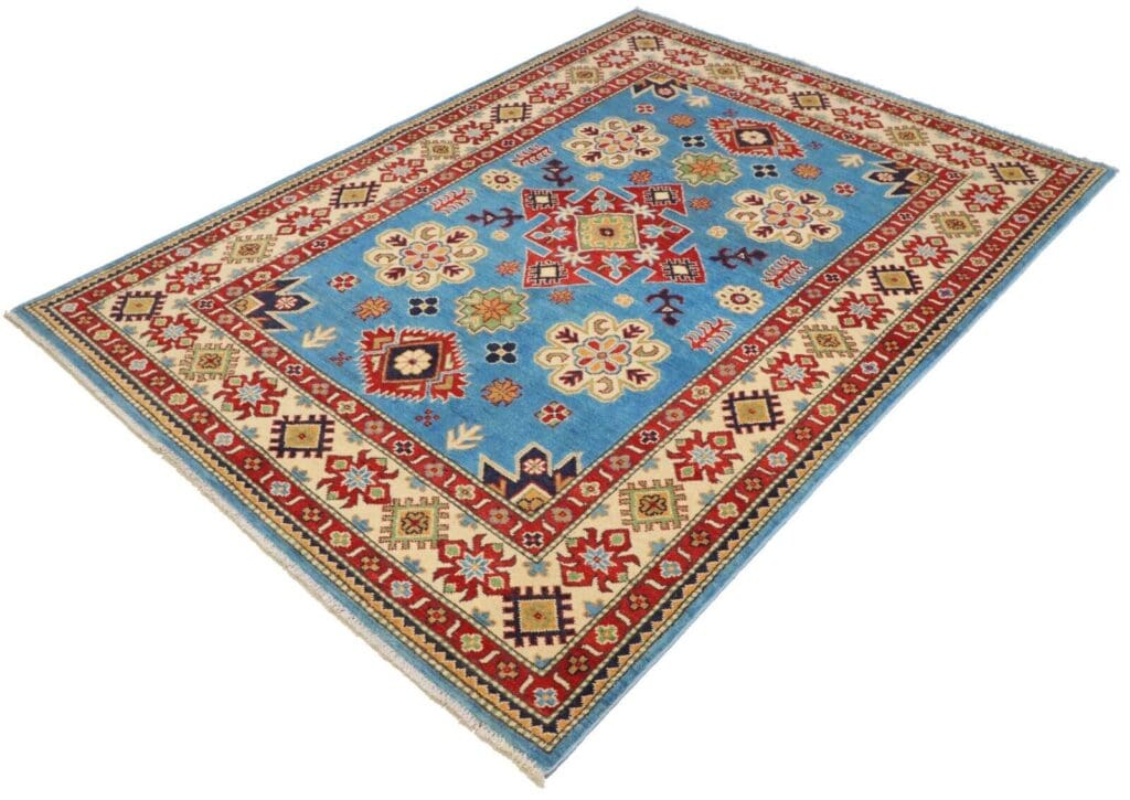 Orientteppich Kazak 201 x 146 cm Wolle handgeknüpft