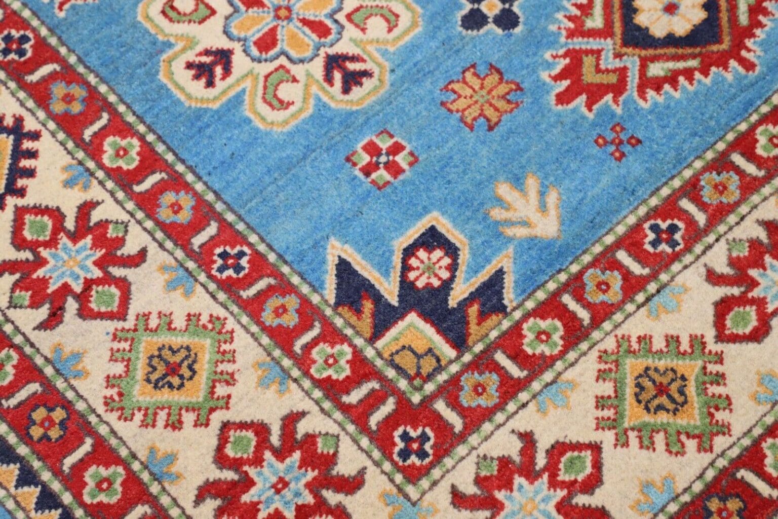 Orientteppich Kazak 201 x 146 cm Wolle handgeknüpft