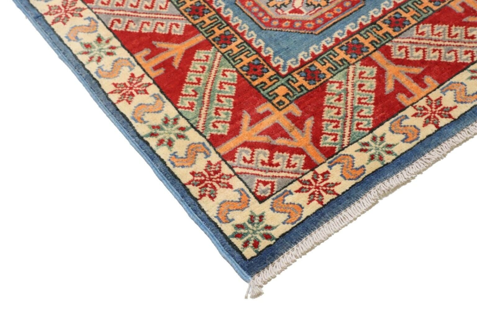 Orientteppich Kazak 197 x 148 cm Wolle handgeknüpft