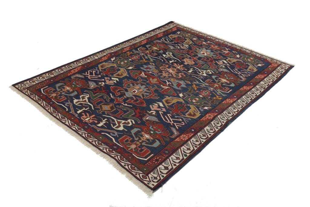 Orientteppich 197 x 147 cm Wolle handgewebt