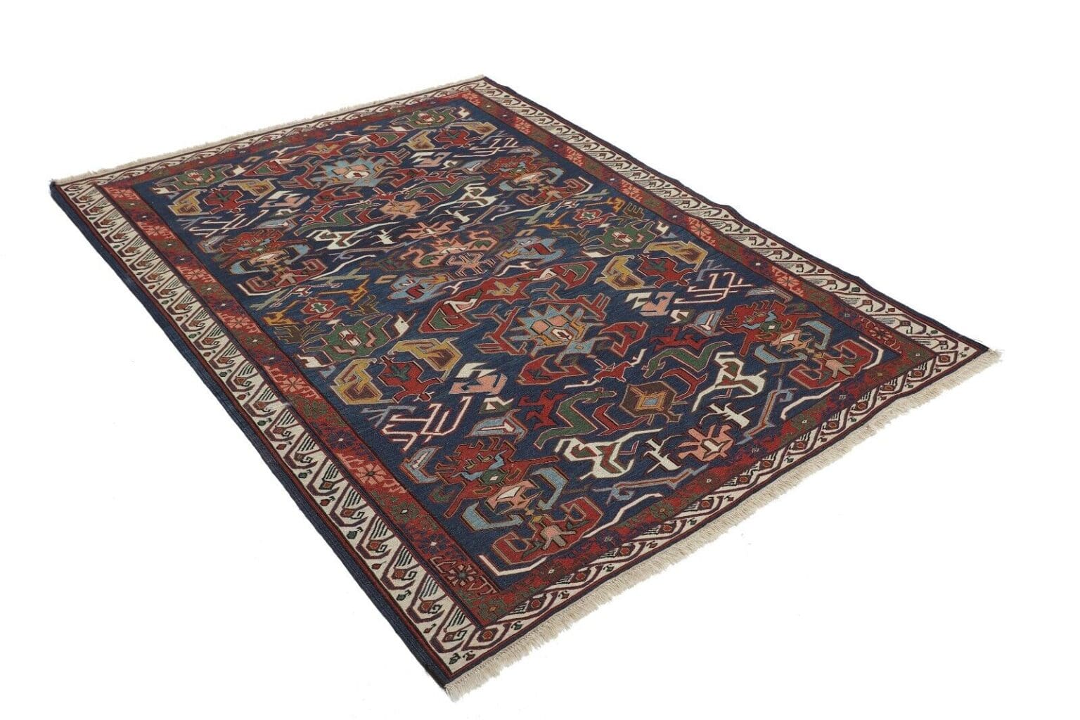 Orientteppich 197 x 147 cm Wolle handgewebt
