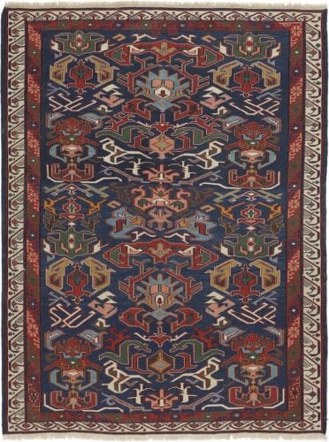 Orientteppich 197 x 147 cm Wolle handgewebt
