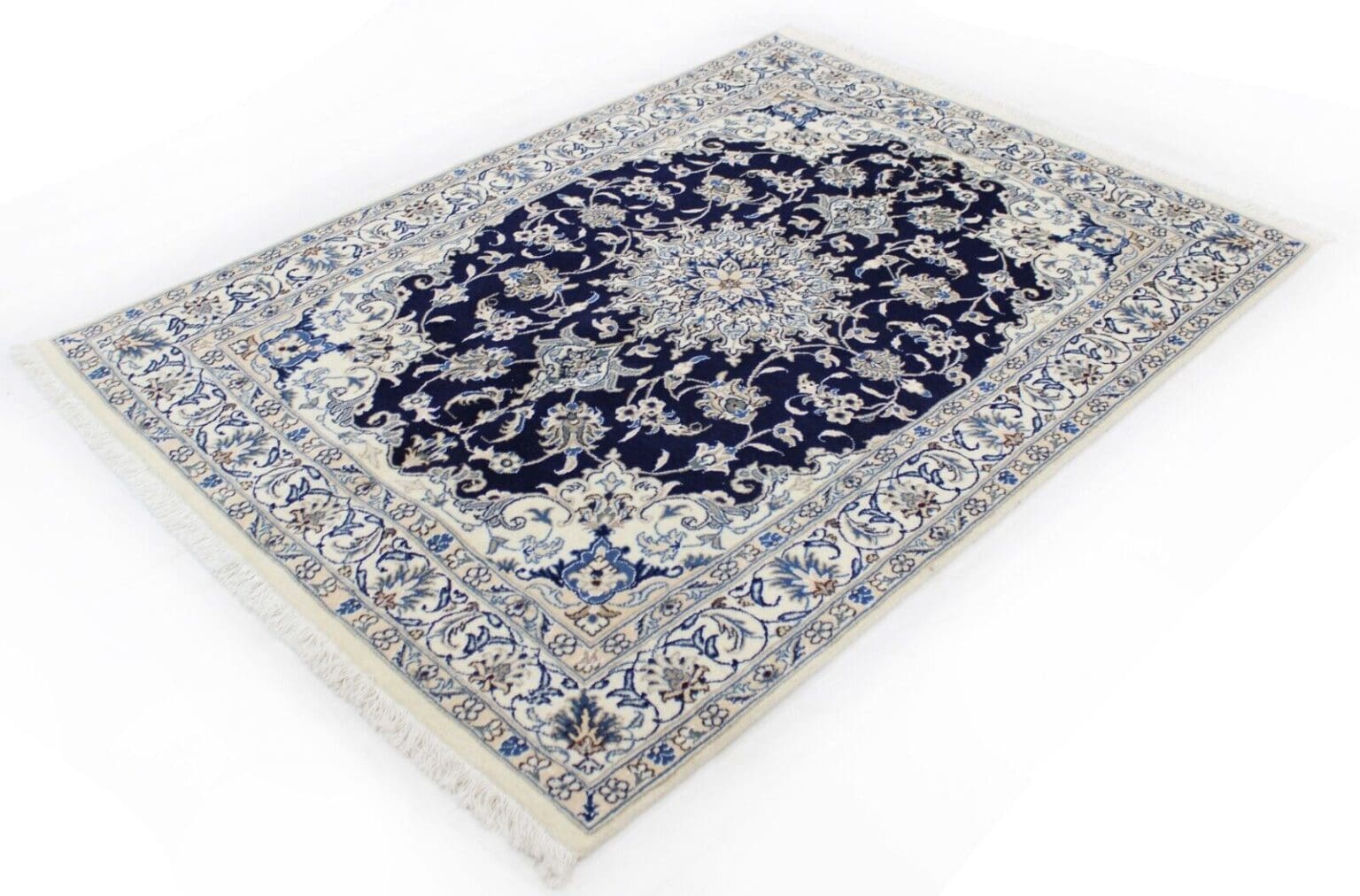 Perserteppich Nain Kaschmir 202x145 cm Wolle handgeknüpft