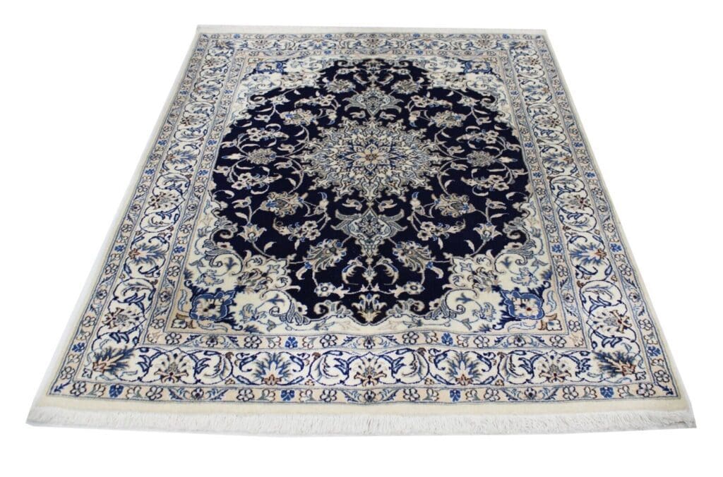 Perserteppich Nain Kaschmir 202x145 cm Wolle handgeknüpft