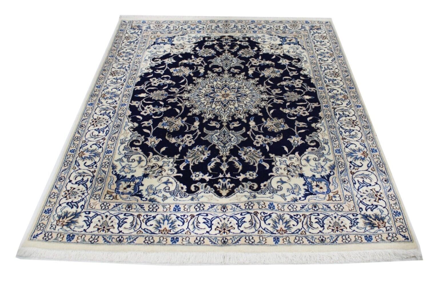 Perserteppich Nain Kaschmir 202x145 cm Wolle handgeknüpft