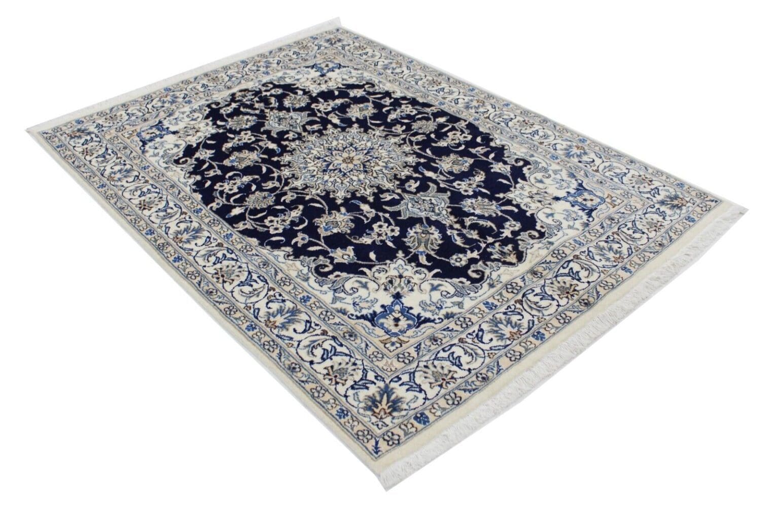 Perserteppich Nain Kaschmir 202x145 cm Wolle handgeknüpft