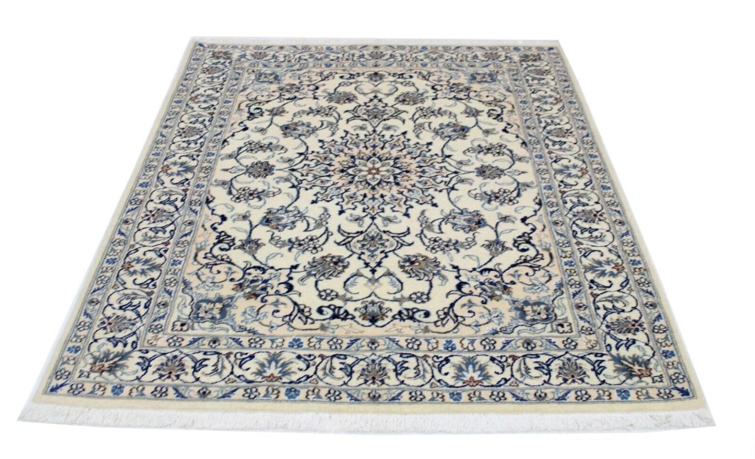 Perserteppich Nain Kaschmir 194x146 cm Wolle handgeknüpft
