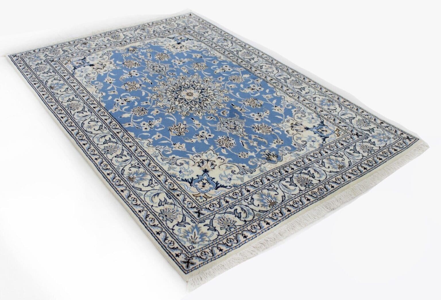 Perserteppich Nain 207 x 145 cm Wolle handgeknüpft