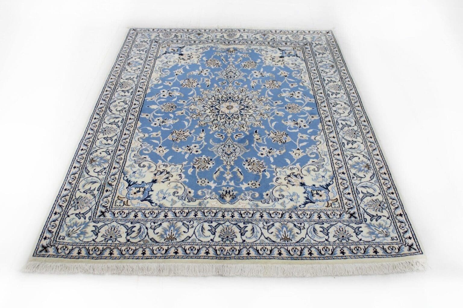 Perserteppich Nain 207 x 145 cm Wolle handgeknüpft