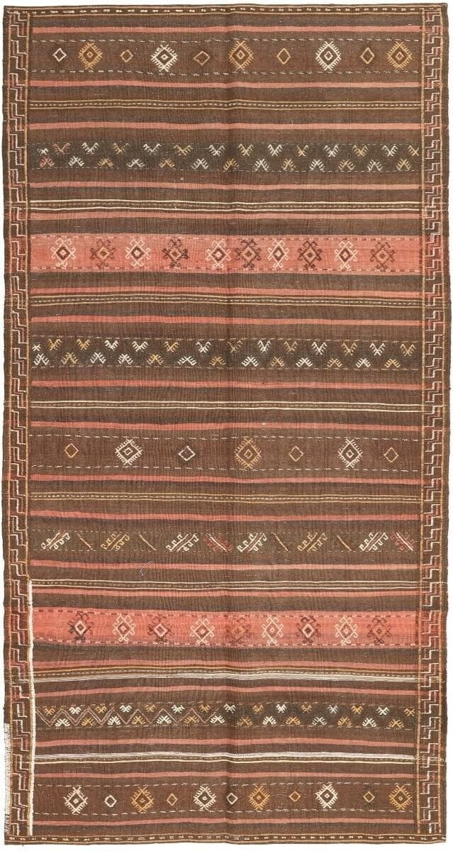 Orientteppich 261 x 137 cm Wolle handgewebt