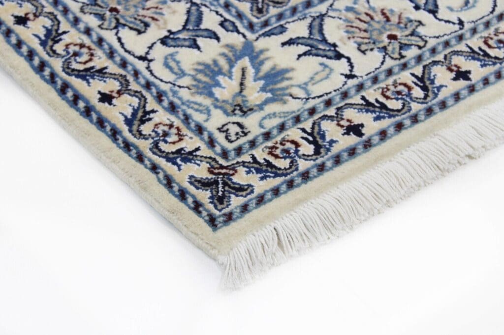 original-perserteppich-nain-kashmari-197x150-cm-handgeknupft-top-zustand-4 Perserteppich Nain Kaschmir 197x150 cm Wolle handgeknüpft