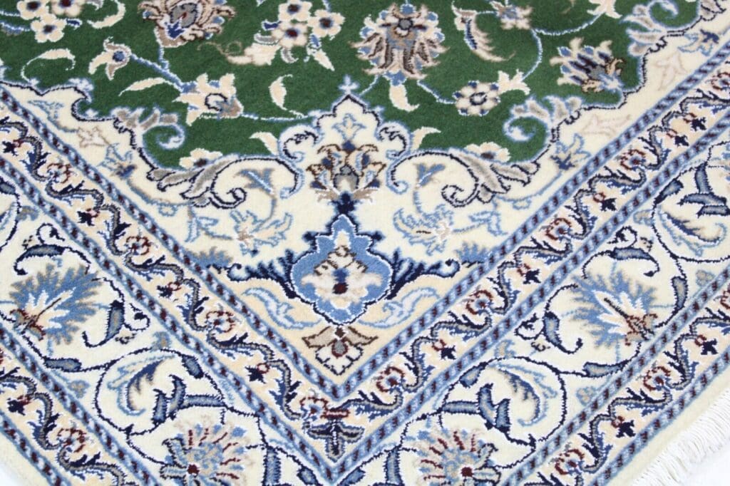 original-perserteppich-nain-kashmari-197x150-cm-handgeknupft-top-zustand-5 Perserteppich Nain Kaschmir 197x150 cm Wolle handgeknüpft