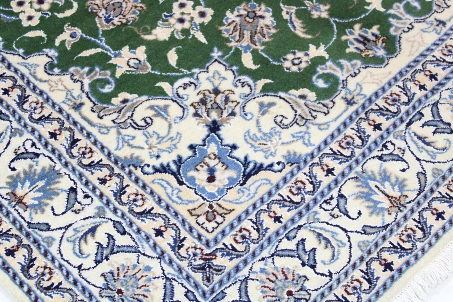 original-perserteppich-nain-kashmari-197x150-cm-handgeknupft-top-zustand-5 Perserteppich Nain Kaschmir 197x150 cm Wolle handgeknüpft