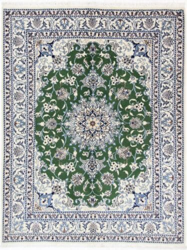 original-perserteppich-nain-kashmari-197x150-cm-handgeknupft-top-zustand-6 Perserteppich Nain Kaschmir 197x150 cm Wolle handgeknüpft