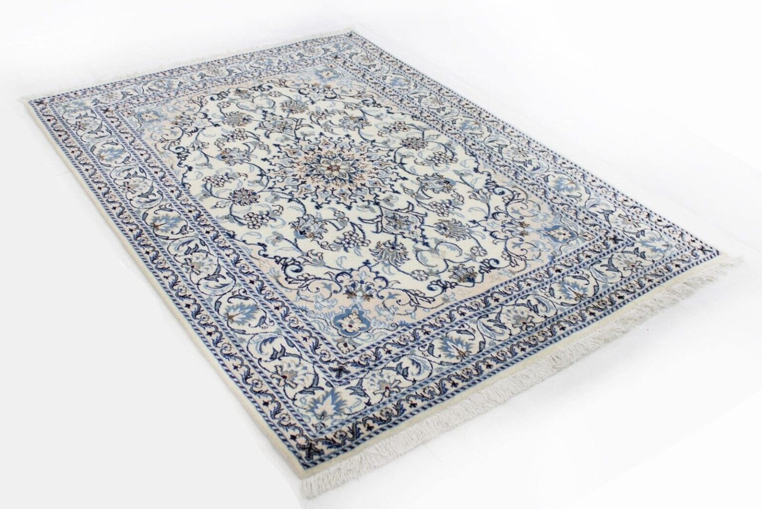 original-perserteppich-nain-kashmari-202x146-cm-handgeknupft-2 Perserteppich Nain Kaschmir 202x146 cm Wolle handgeknüpft
