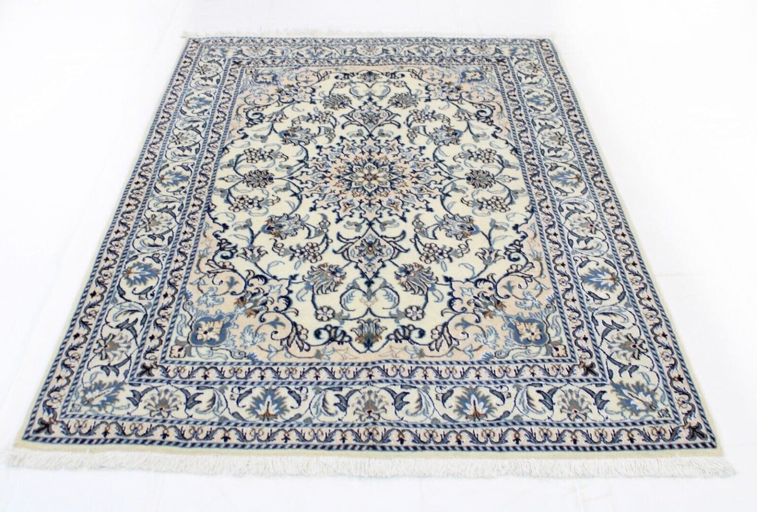 original-perserteppich-nain-kashmari-202x146-cm-handgeknupft-3 Perserteppich Nain Kaschmir 202x146 cm Wolle handgeknüpft
