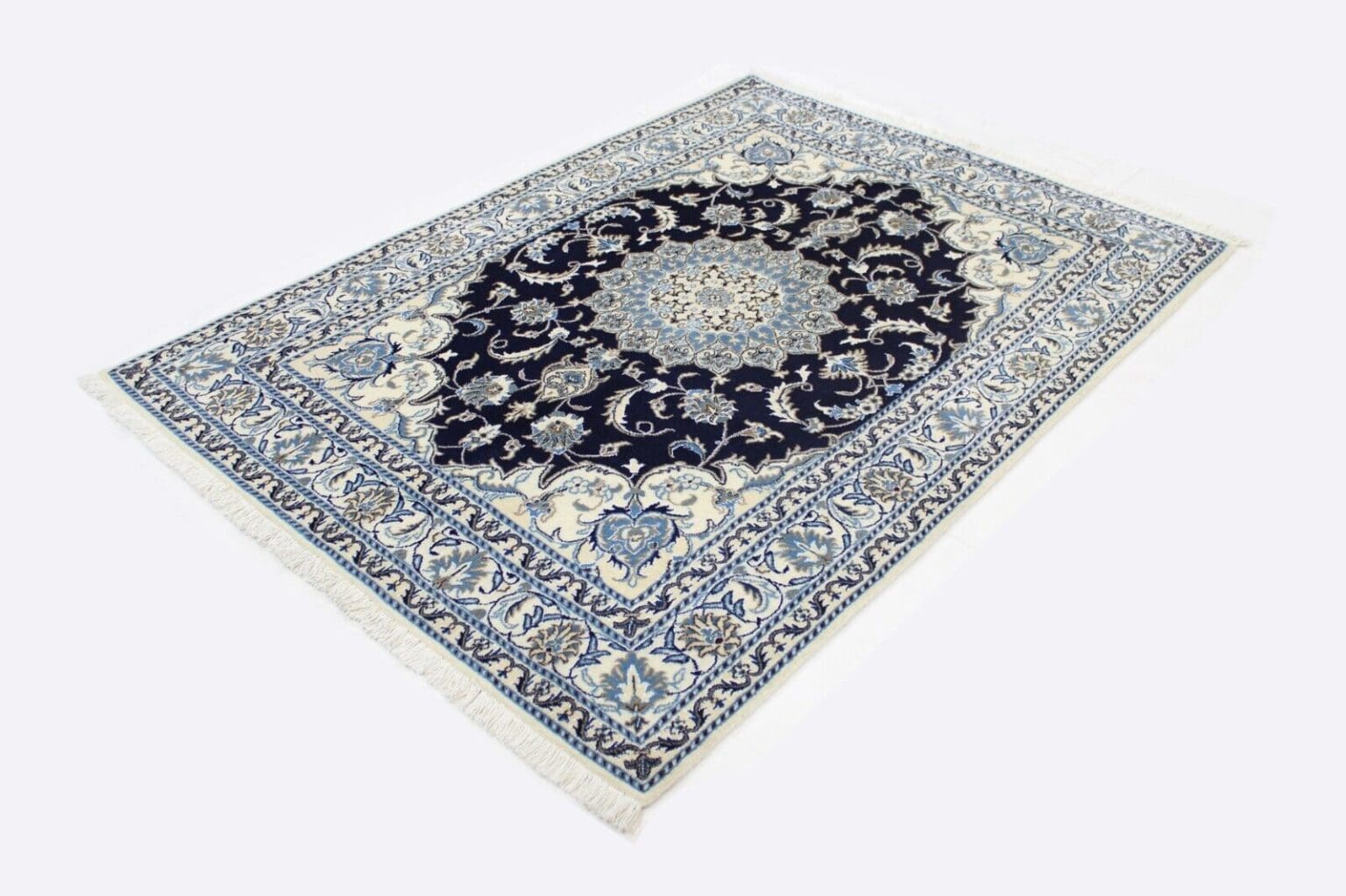 Perserteppich Nain Kaschmir 200 x 146 cm Wolle handgeknüpft
