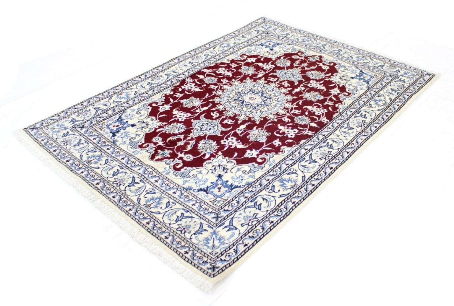 Perserteppich Nain 203 x 142 cm Wolle handgeknüpft