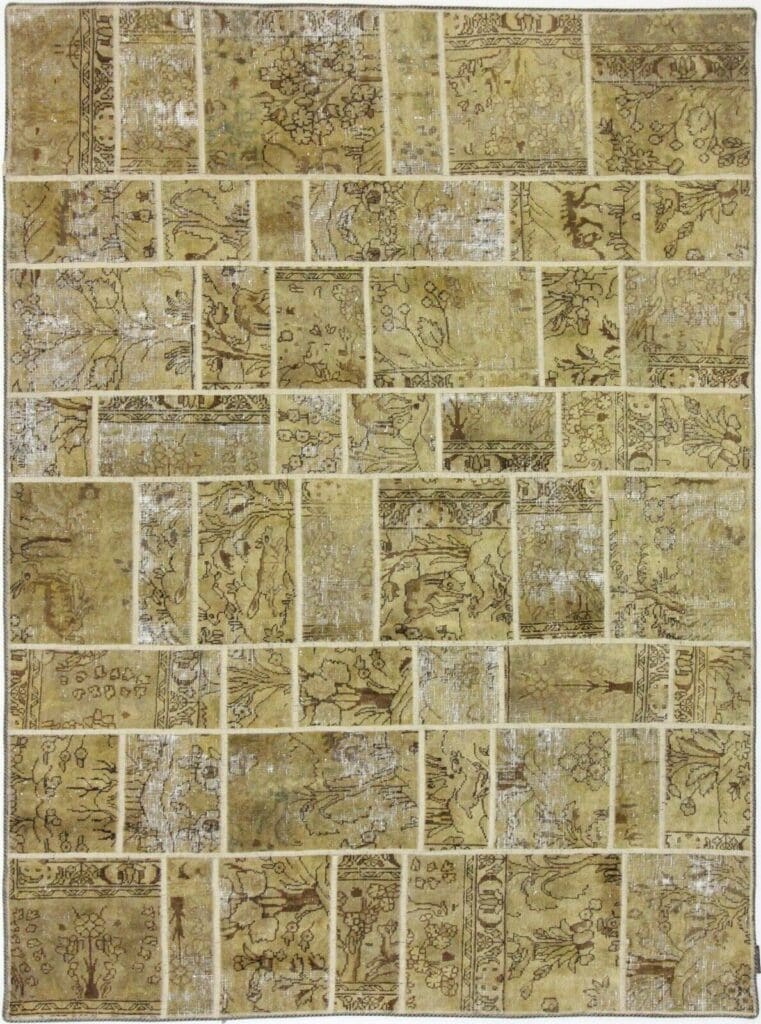 vintage-stonwash-patchwork-perserteppich-240x178-cm-handgeknupft Perserteppich 240 x 178 cm Wolle handgeknüpft