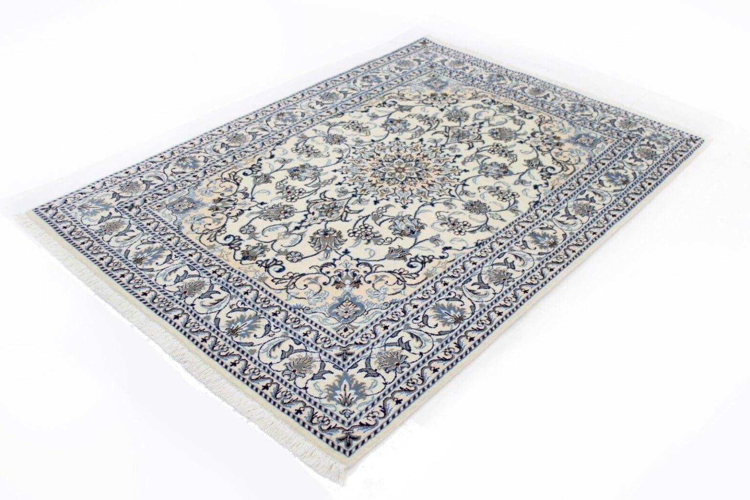 Perserteppich Nain Kaschmir 207 x 145 cm handgeknupft