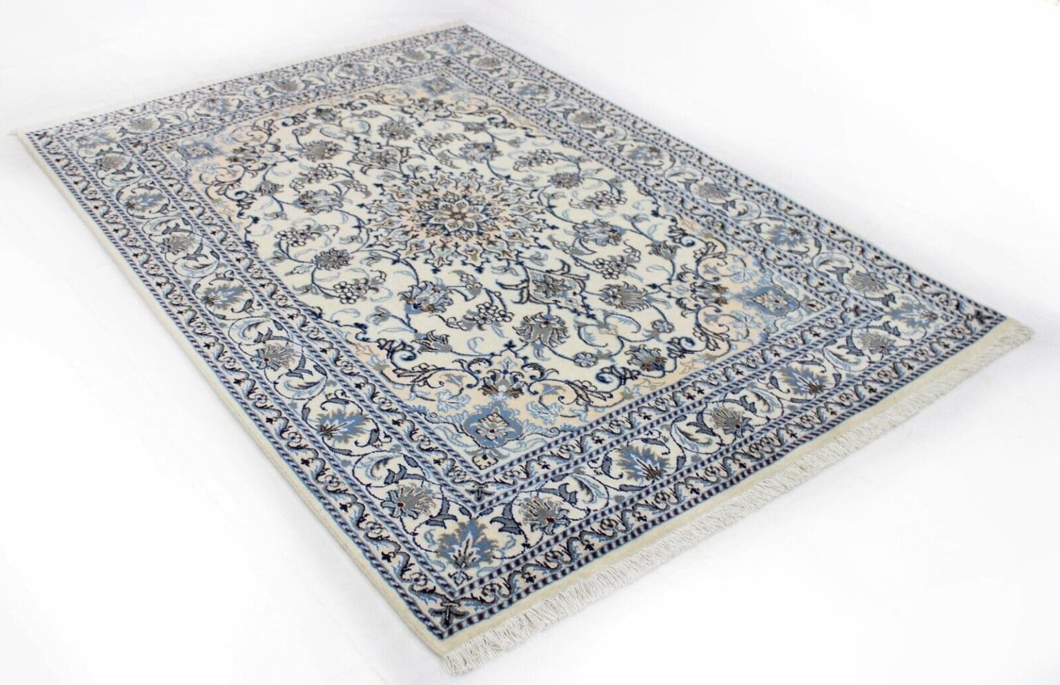 Perserteppich Nain Kaschmir 207 x 145 cm handgeknupft