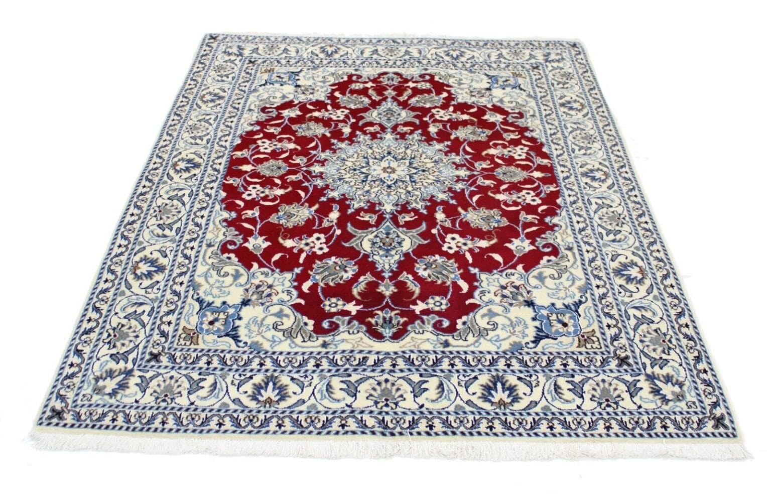 original-perserteppich-nain-kashmari-192x147-cm-handgeknupft-3 Perserteppich Nain 192x147 cm Wolle handgeknüpft