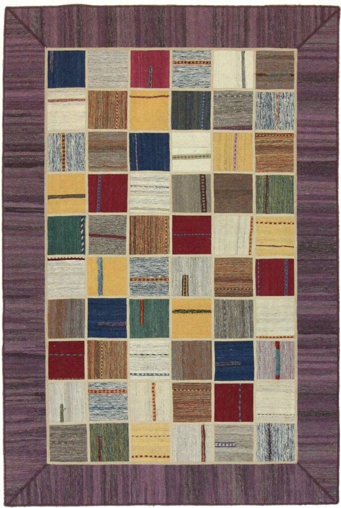 kelim-patchwork-perserteppich-241x161-cm-handgeknupft-neu Orientteppich 241x161 cm Wolle handgewebt
