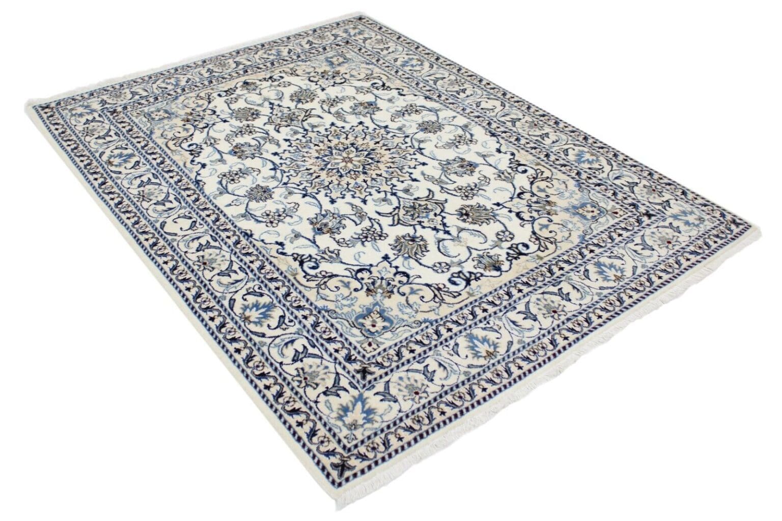 Perserteppich Nain 193 x 148 cm Wolle handgeknüpft