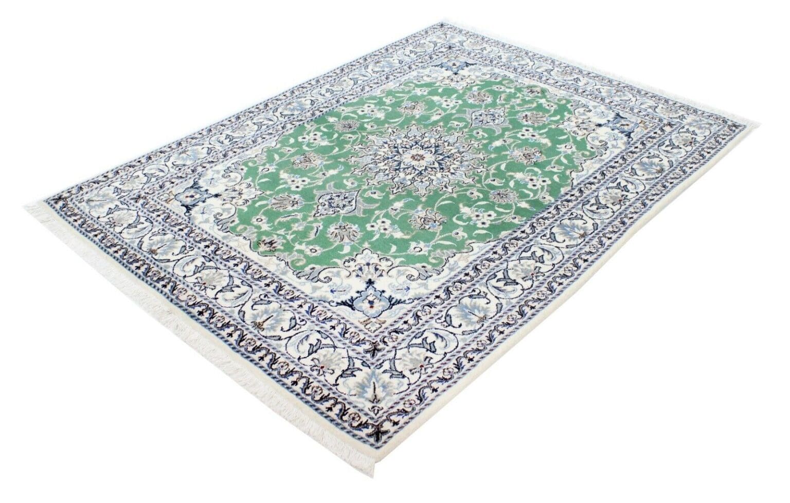 Perserteppich Nain 200 x 149 cm Wolle handgeknüpft