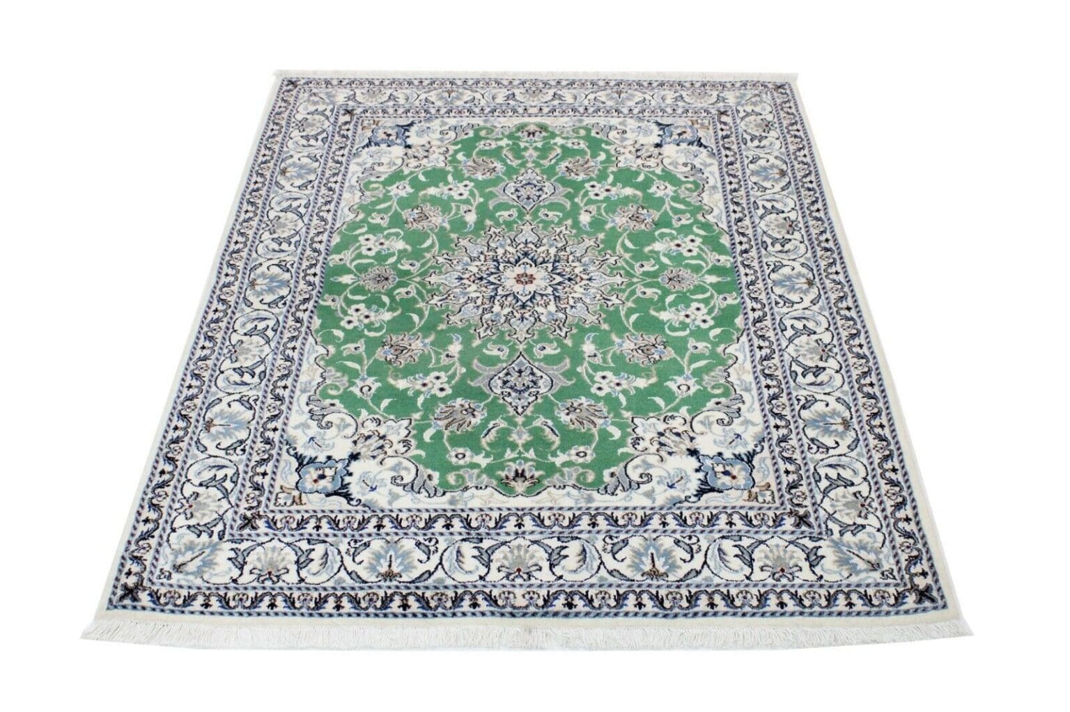 Perserteppich Nain 200 x 149 cm Wolle handgeknüpft