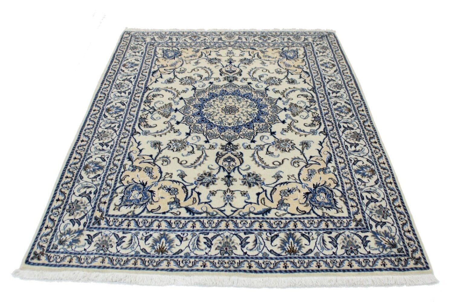 Perserteppich Nain 204 x 145 cm Wolle handgeknüpft