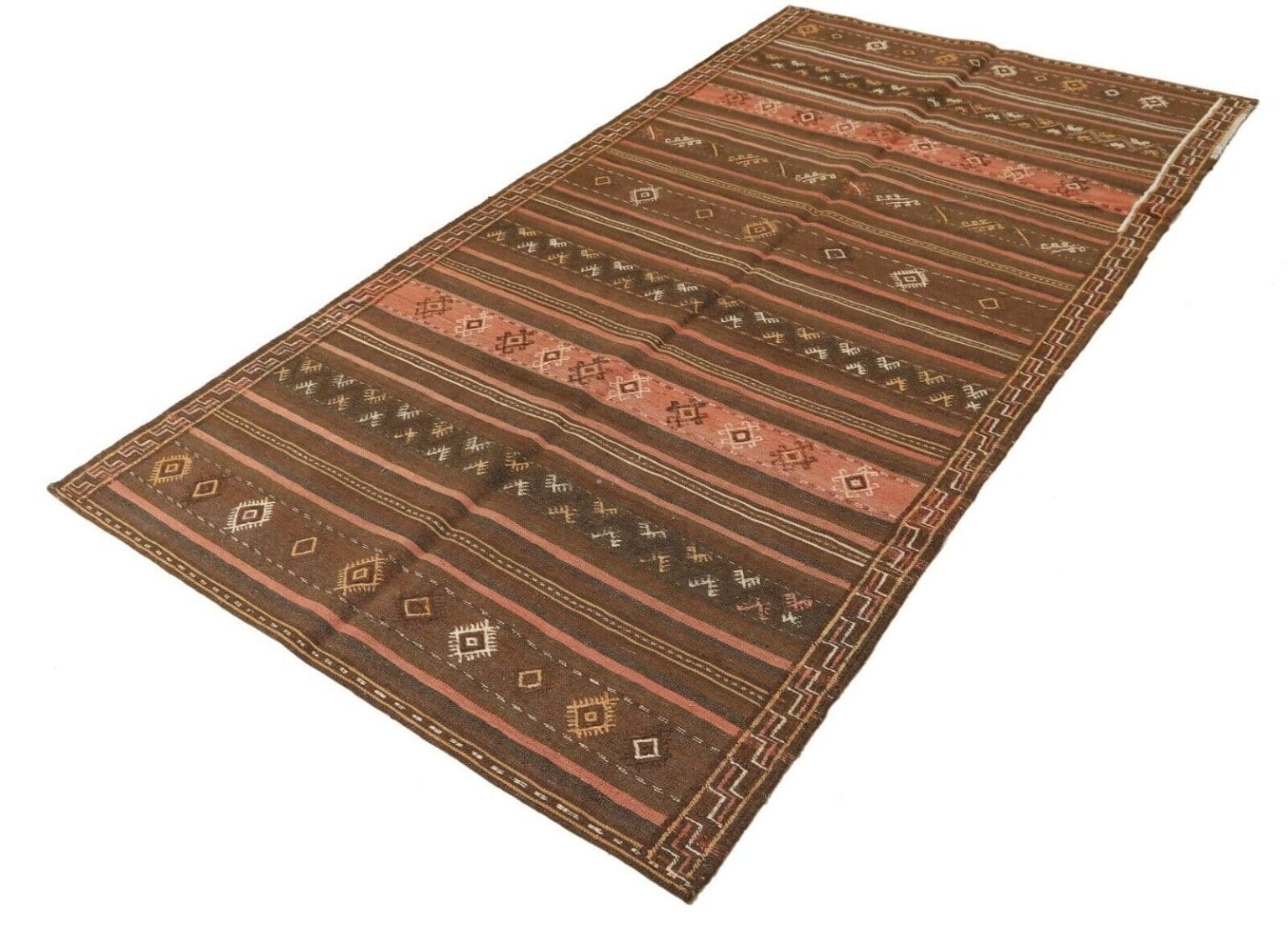 Orientteppich 261 x 137 cm Wolle handgewebt