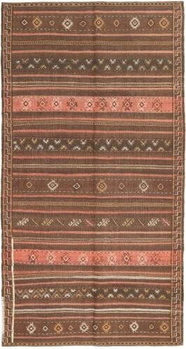 Orientteppich 261 x 137 cm Wolle handgewebt