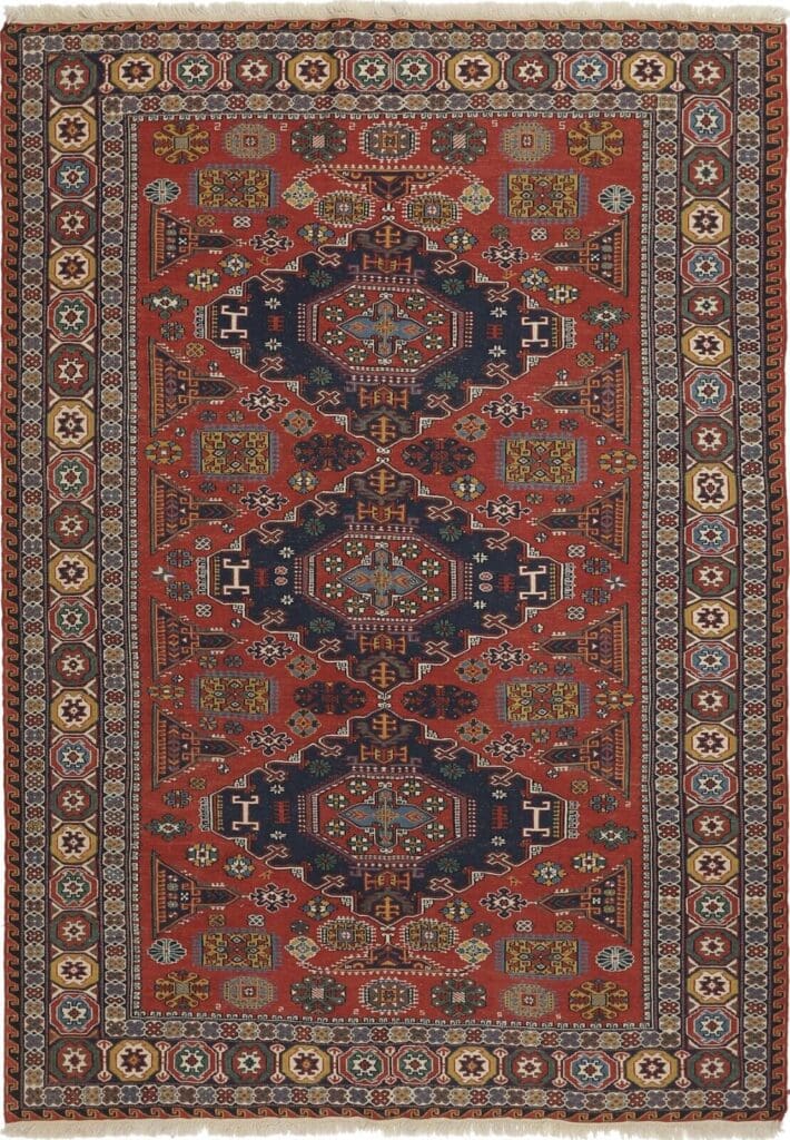 klassischer-kelim-sumach-varni-268x184cm-handgeknupfter-perserteppich Orientteppich 268 x 184 cm Wolle handgewebt