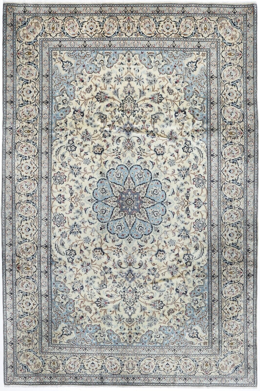 Perserteppich Nain 308 x 200 cm Seide handgeknüpft