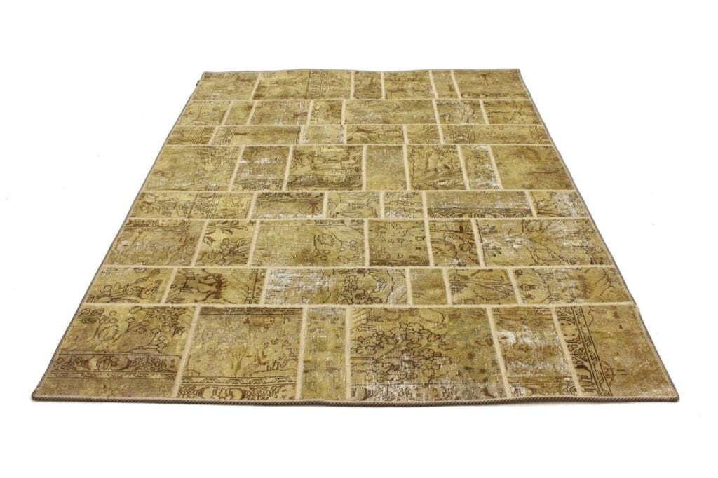 vintage-stonwash-patchwork-perserteppich-240x178-cm-handgeknupft-2 Perserteppich 240 x 178 cm Wolle handgeknüpft