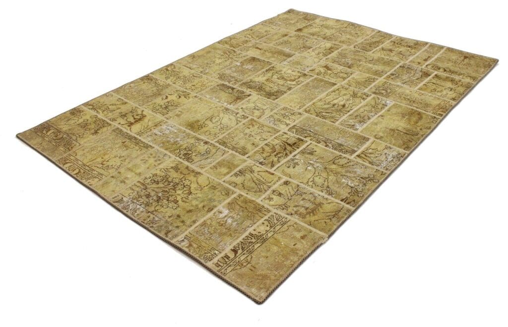 vintage-stonwash-patchwork-perserteppich-240x178-cm-handgeknupft-3 Perserteppich 240 x 178 cm Wolle handgeknüpft
