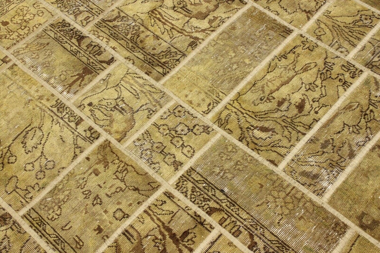 vintage-stonwash-patchwork-perserteppich-240x178-cm-handgeknupft-5 Perserteppich 240 x 178 cm Wolle handgeknüpft