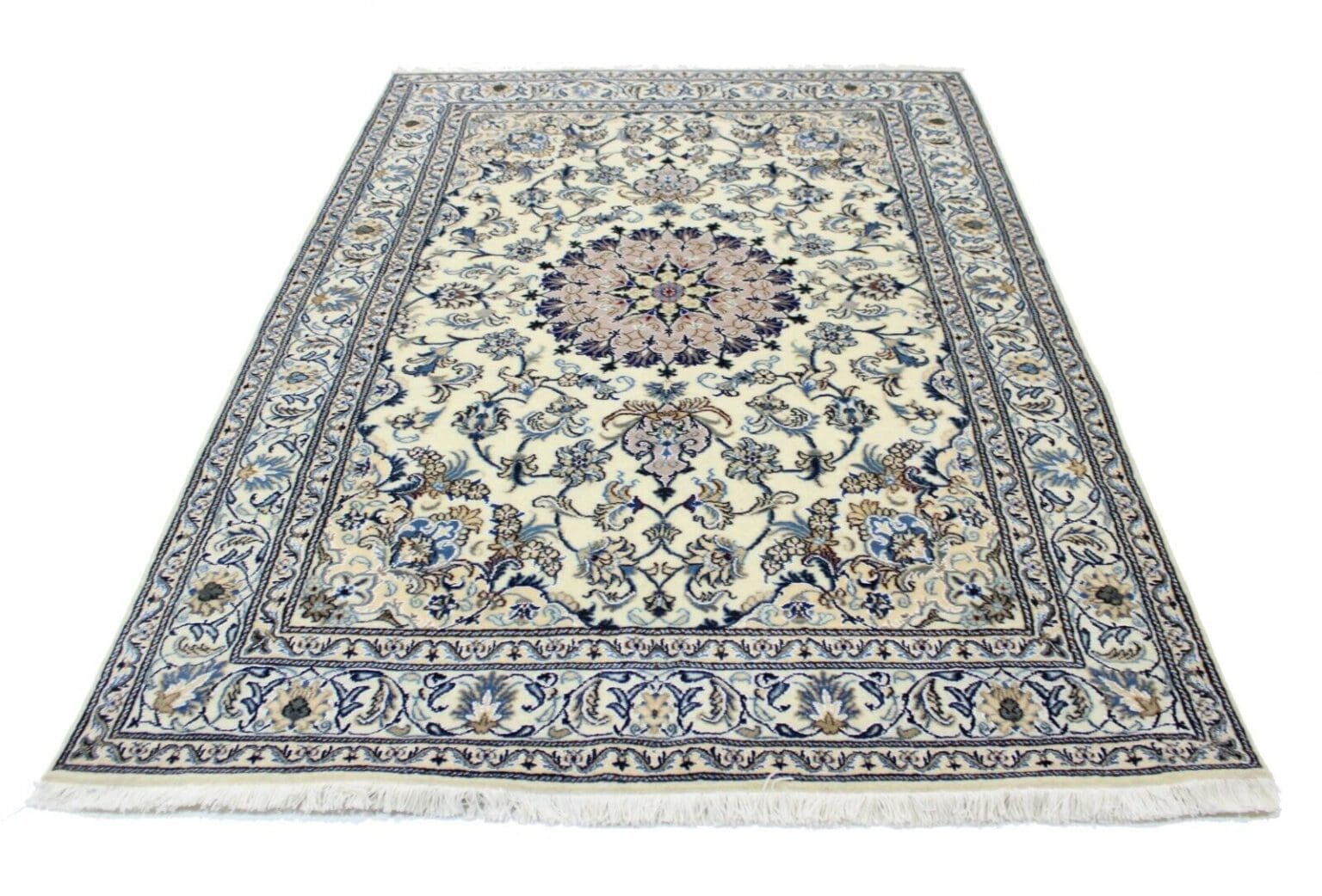 Perserteppich Nain 237 x 165 cm Wolle handgeknüpft