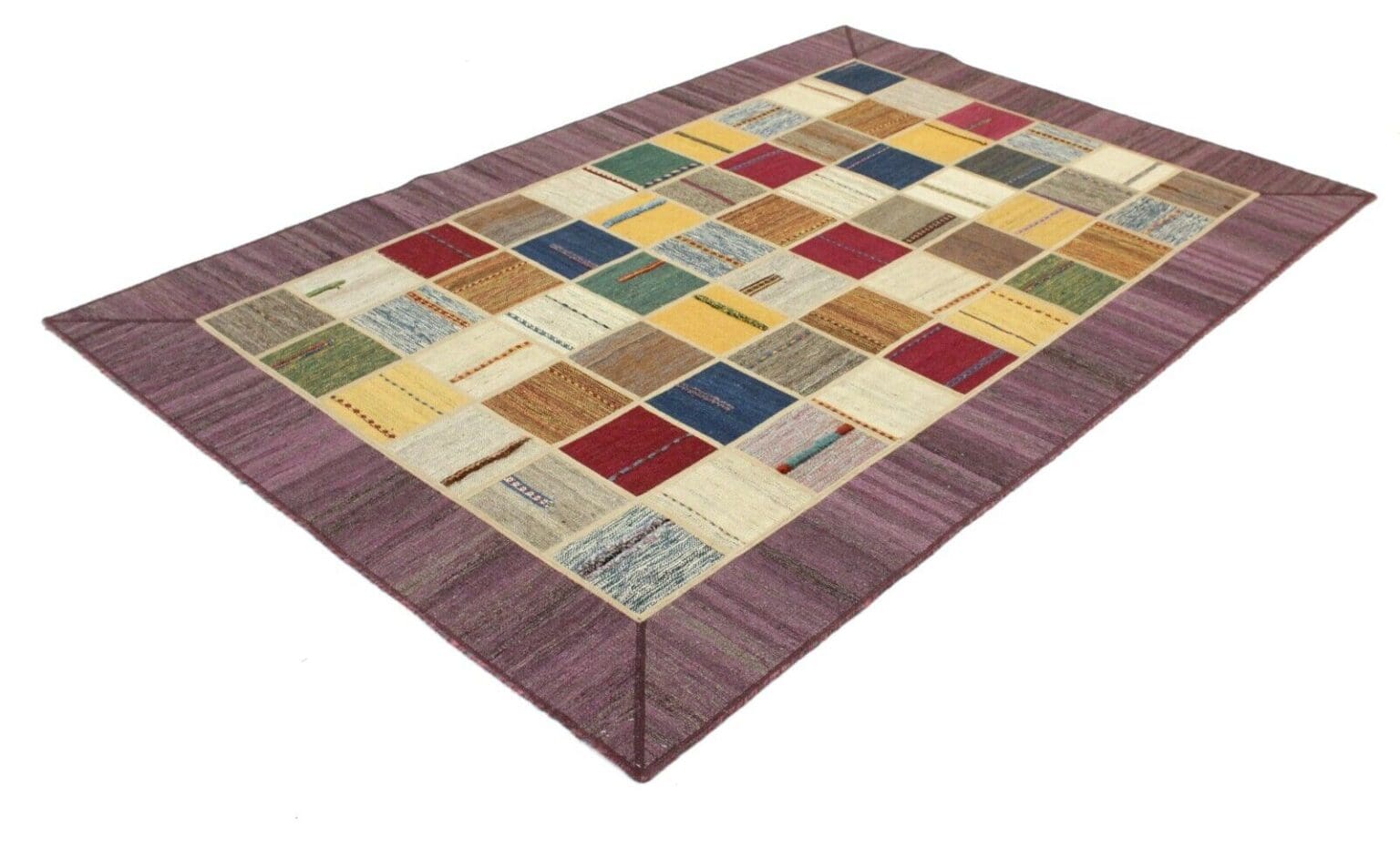 kelim-patchwork-perserteppich-241x161-cm-handgeknupft-neu-1 Orientteppich 241x161 cm Wolle handgewebt