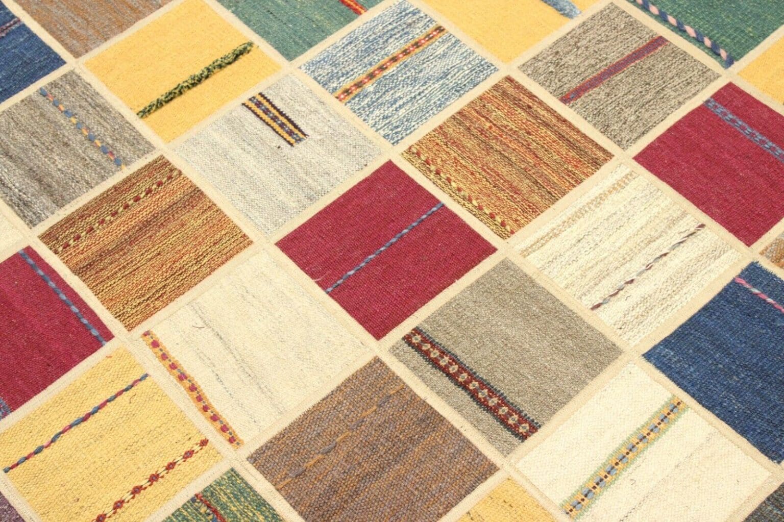 kelim-patchwork-perserteppich-241x161-cm-handgeknupft-neu-5 Orientteppich 241x161 cm Wolle handgewebt