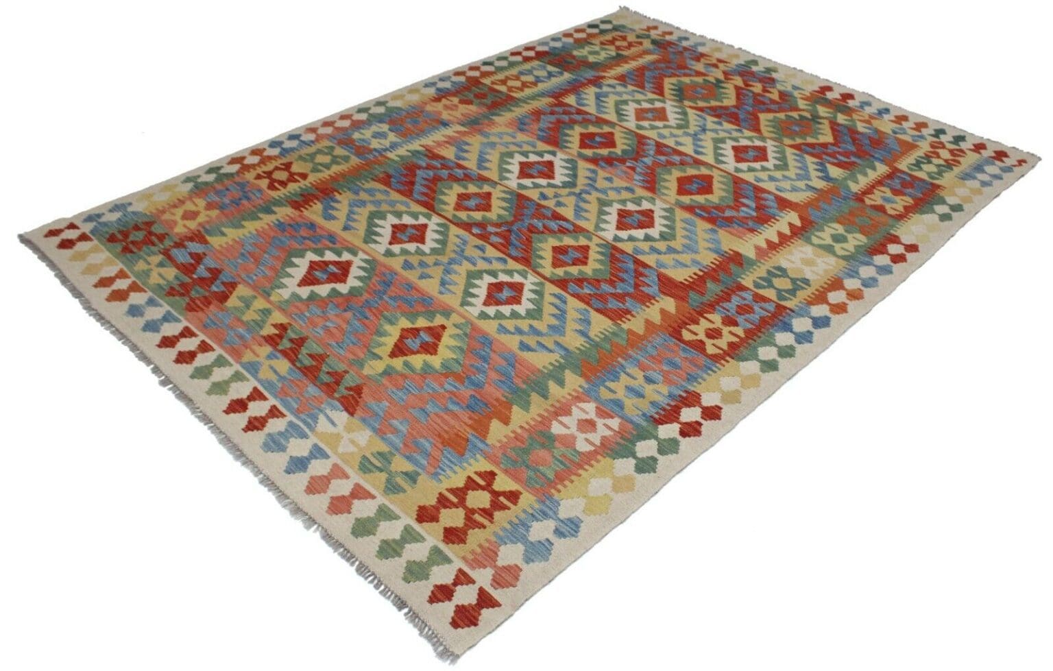 Orientteppich Afghanistan 249 x 182 cm Wolle handgewebt