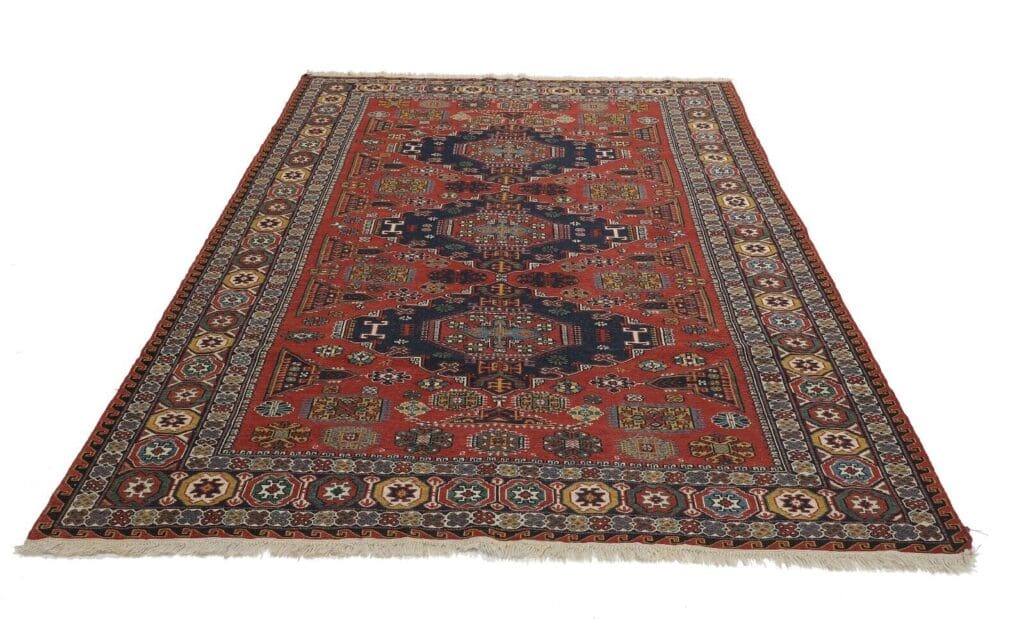 klassischer-kelim-sumach-varni-268x184cm-handgeknupfter-perserteppich-2 Orientteppich 268 x 184 cm Wolle handgewebt