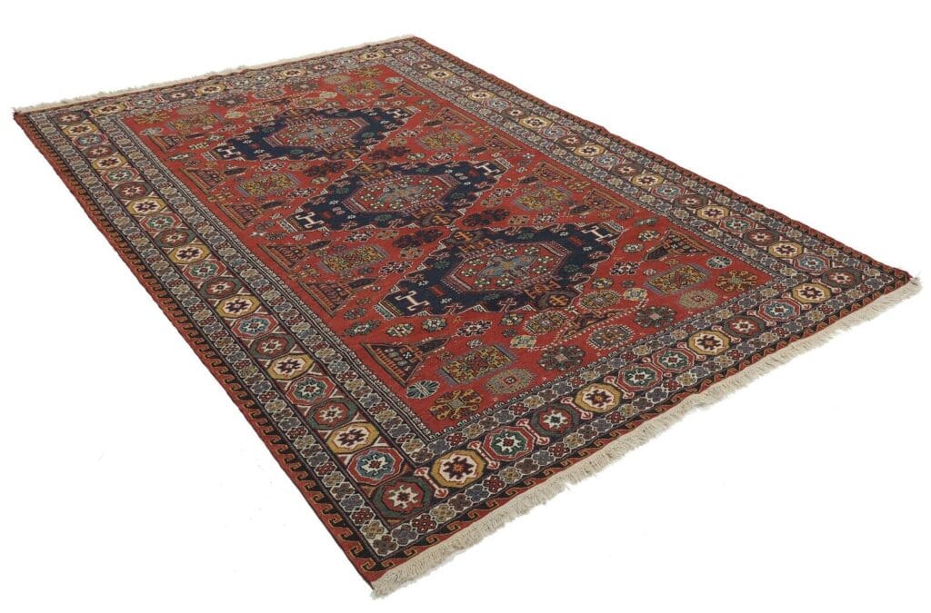 klassischer-kelim-sumach-varni-268x184cm-handgeknupfter-perserteppich-3 Orientteppich 268 x 184 cm Wolle handgewebt