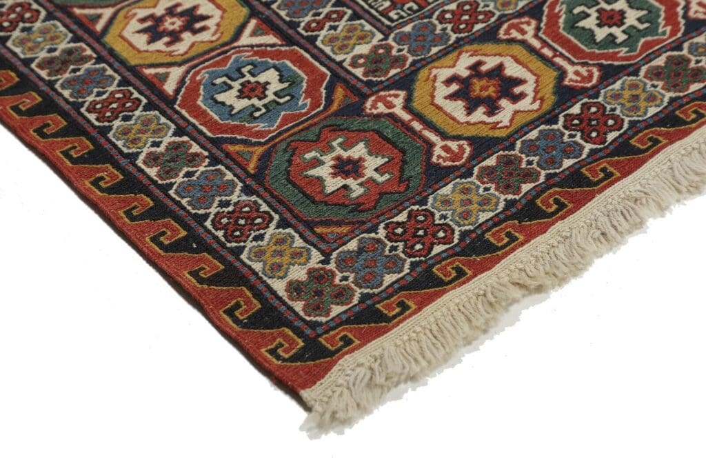 klassischer-kelim-sumach-varni-268x184cm-handgeknupfter-perserteppich-4 Orientteppich 268 x 184 cm Wolle handgewebt
