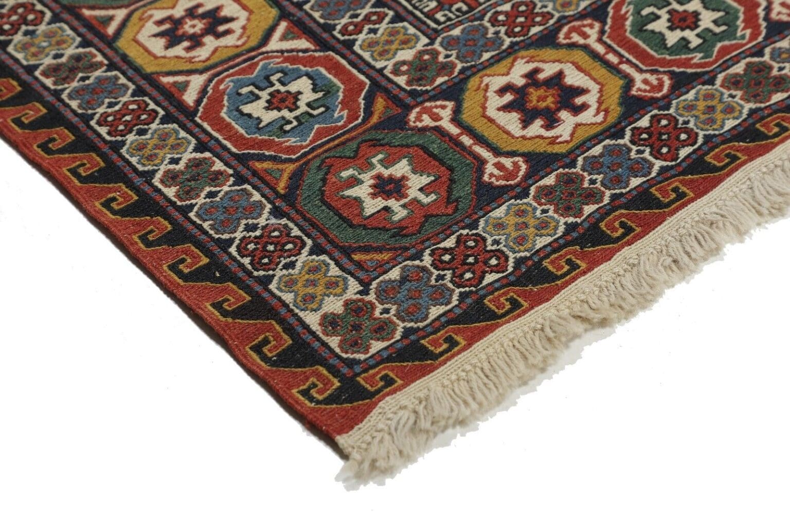 klassischer-kelim-sumach-varni-268x184cm-handgeknupfter-perserteppich-4 Orientteppich 268 x 184 cm Wolle handgewebt