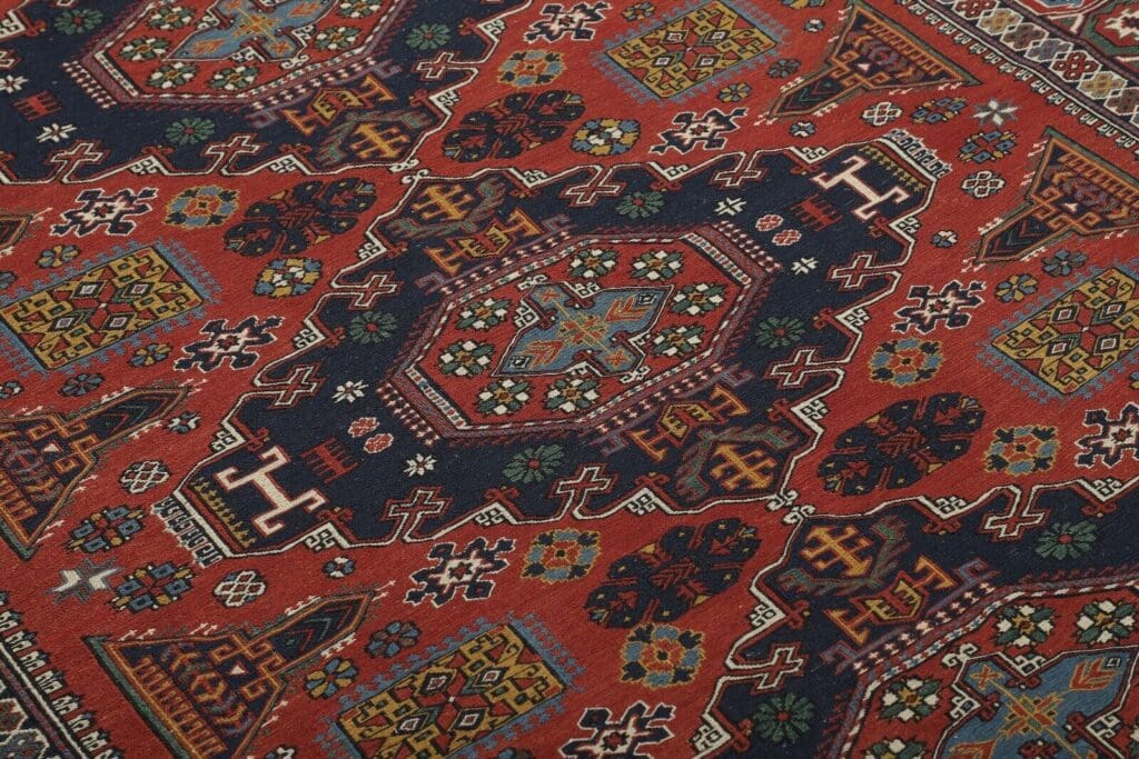 klassischer-kelim-sumach-varni-268x184cm-handgeknupfter-perserteppich-5 Orientteppich 268 x 184 cm Wolle handgewebt