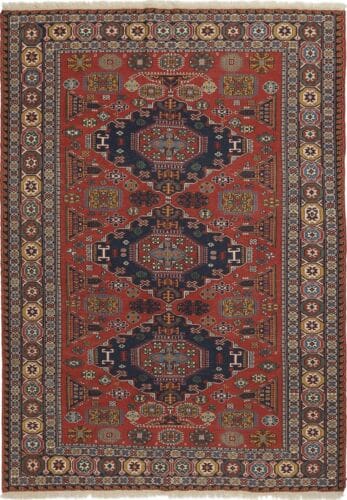 klassischer-kelim-sumach-varni-268x184cm-handgeknupfter-perserteppich-6 Orientteppich 268 x 184 cm Wolle handgewebt